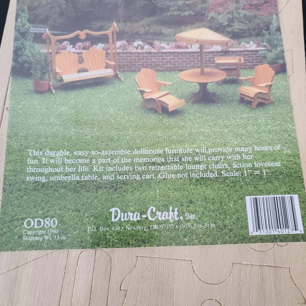 Dura-Craft Miniature Furniture. OUTDOOR. OD80 - Picture 3 of 6